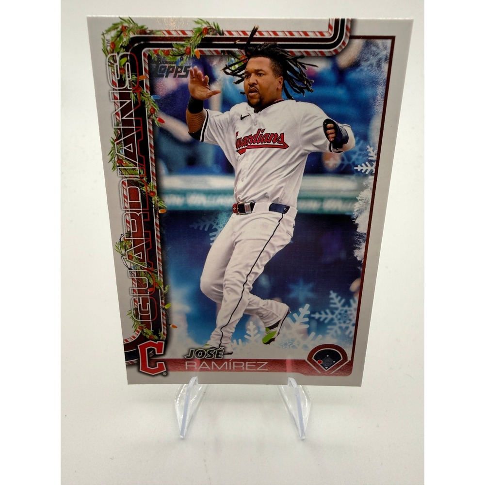 2025 Topps Holiday Jose Ramirez Cleveland Guardians Baseball Card H195